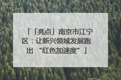 「亮点」南京市江宁区：让新兴领域发展跑出 “红色加速度”