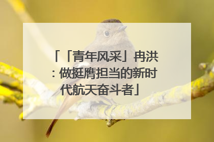 「青年风采」冉洪：做挺膺担当的新时代航天奋斗者