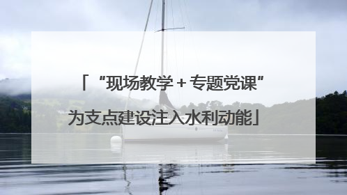 “现场教学＋专题党课”为支点建设注入水利动能