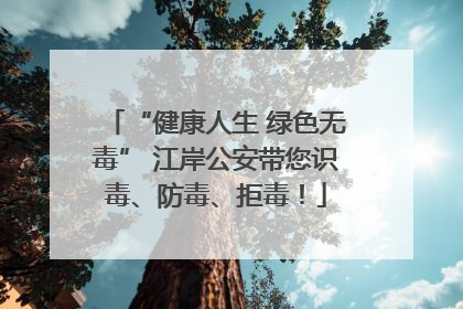 “健康人生 绿色无毒” 江岸公安带您识毒、防毒、拒毒！