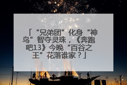 “兄弟团”化身“神鸟”智夺灵珠，《奔跑吧13》今晚“百谷之王”花落谁家？