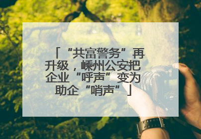 “共富警务”再升级，嵊州公安把企业“呼声”变为助企“哨声”