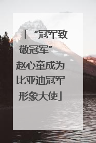 “冠军致敬冠军” 赵心童成为比亚迪冠军形象大使