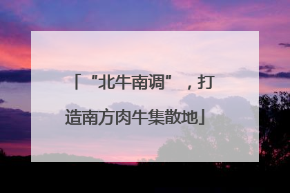 “北牛南调”，打造南方肉牛集散地