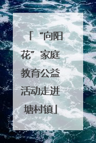 “向阳花”家庭教育公益活动走进塘村镇