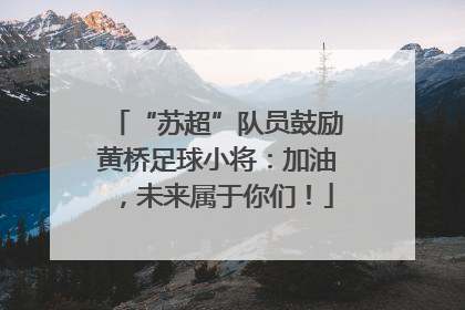 “苏超”队员鼓励黄桥足球小将：加油，未来属于你们！