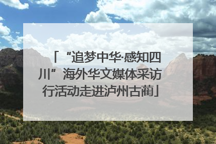“追梦中华·感知四川”海外华文媒体采访行活动走进泸州古蔺