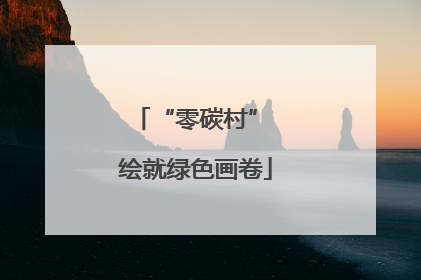 “零碳村” 绘就绿色画卷