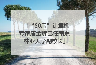 “80后”计算机专家唐金辉已任南京林业大学副校长