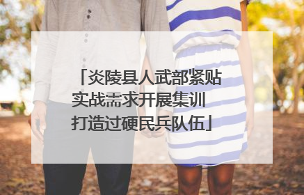 炎陵县人武部紧贴实战需求开展集训 打造过硬民兵队伍
