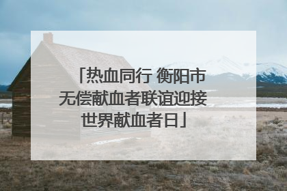 热血同行 衡阳市无偿献血者联谊迎接世界献血者日