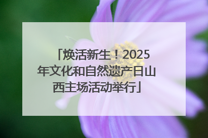 焕活新生！2025年文化和自然遗产日山西主场活动举行