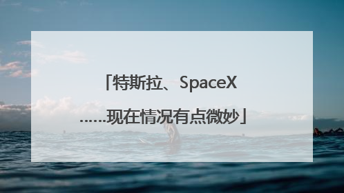 特斯拉、SpaceX……现在情况有点微妙