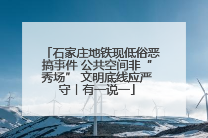 石家庄地铁现低俗恶搞事件 公共空间非“秀场” 文明底线应严守丨有一说一