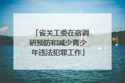 省关工委在宿调研预防和减少青少年违法犯罪工作
