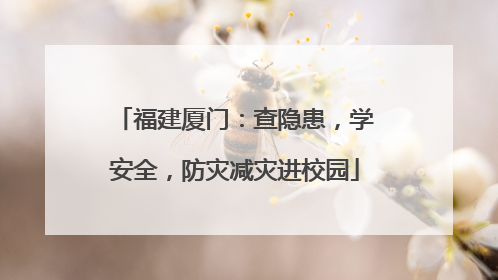 福建厦门：查隐患，学安全，防灾减灾进校园