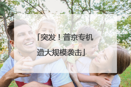 突发！普京专机遭大规模袭击