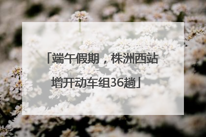 端午假期，株洲西站增开动车组36趟