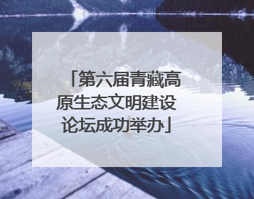 第六届青藏高原生态文明建设论坛成功举办
