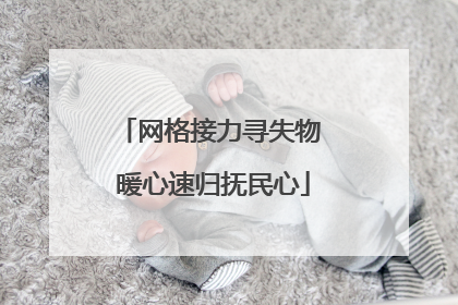 网格接力寻失物 暖心速归抚民心