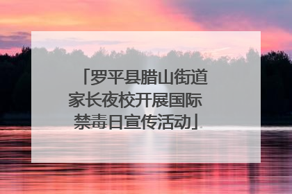 罗平县腊山街道家长夜校开展国际禁毒日宣传活动