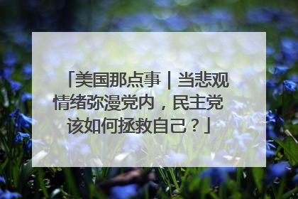 美国那点事｜当悲观情绪弥漫党内，民主党该如何拯救自己？