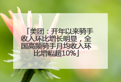 美团：开年以来骑手收入环比增长明显，全国高频骑手月均收入环比增幅超10%