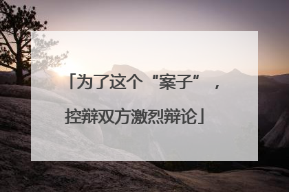 为了这个“案子”，控辩双方激烈辩论