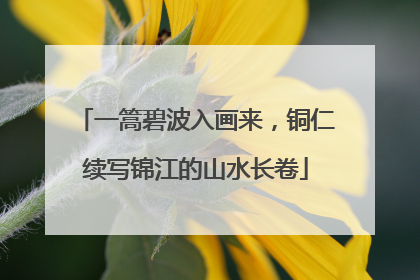 一篙碧波入画来，铜仁续写锦江的山水长卷