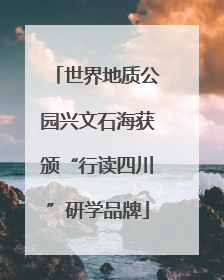 世界地质公园兴文石海获颁“行读四川”研学品牌