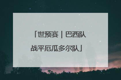 世预赛｜巴西队战平厄瓜多尔队