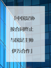 中国足协按合同终止与国足主帅伊万合作