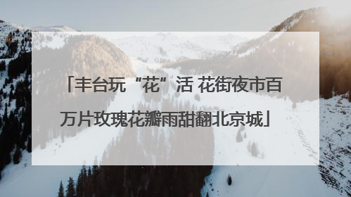 丰台玩“花”活 花街夜市百万片玫瑰花瓣雨甜翻北京城
