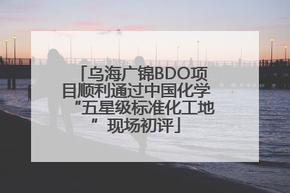 乌海广锦BDO项目顺利通过中国化学“五星级标准化工地”现场初评