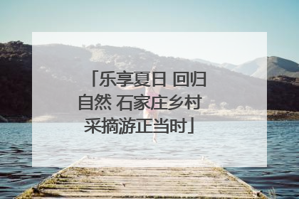 乐享夏日 回归自然 石家庄乡村采摘游正当时