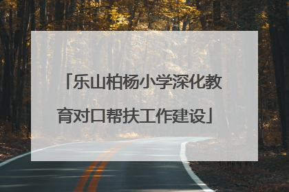 乐山柏杨小学深化教育对口帮扶工作建设