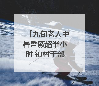九旬老人中暑昏厥超半小时 镇村干部走访途中发现及时施救｜看见正能量