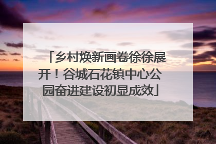 乡村焕新画卷徐徐展开！谷城石花镇中心公园奋进建设初显成效