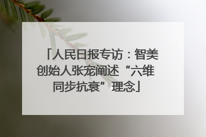 人民日报专访：智美创始人张宠阐述“六维同步抗衰”理念