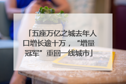 五座万亿之城去年人口增长逾十万，“增量冠军”重回一线城市