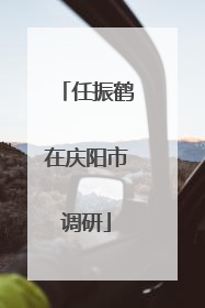 任振鹤在庆阳市调研