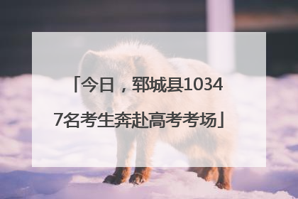 今日，郓城县10347名考生奔赴高考考场