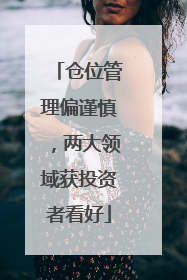 仓位管理偏谨慎，两大领域获投资者看好