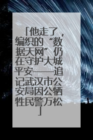 他走了，编织的“数据天网”仍在守护大城平安——追记武汉市公安局因公牺牲民警万松