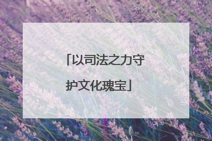 以司法之力守护文化瑰宝