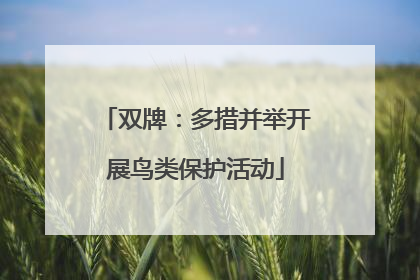 双牌：多措并举开展鸟类保护活动