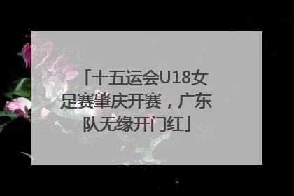 十五运会U18女足赛肇庆开赛，广东队无缘开门红