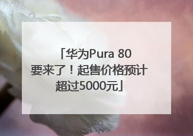 华为Pura 80要来了！起售价格预计超过5000元