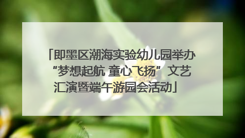即墨区潮海实验幼儿园举办“梦想起航 童心飞扬”文艺汇演暨端午游园会活动
