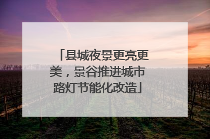县城夜景更亮更美，景谷推进城市路灯节能化改造